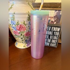 Starbucks Pink and Mint Tumbler/Mermaid Themed/16 oz